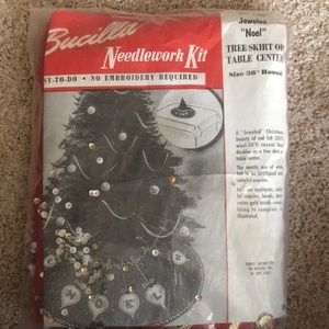 Vintage Bucilla Christmas Skirt Kit.